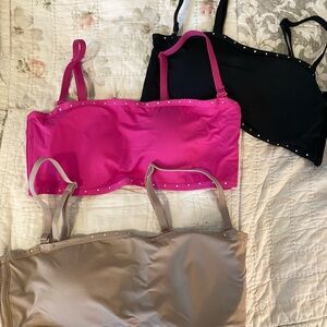 Women's Bra Set - Pink, Black, and Tan